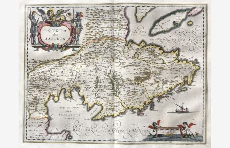 Istria olim Iapidia - Pula Trieste Rijeka Coratia Kroatien Karte map mappa