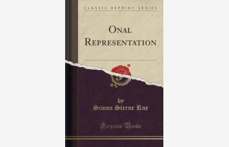 Onal Representation (Classic Reprint)
