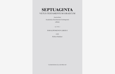 Septuaginta. Band 7, 2  - Paralipomenon liber II