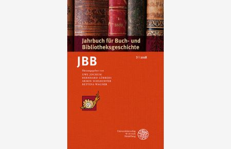 Jahrbuch für Buch- und Bibliotheksgeschichte 3 | 2018