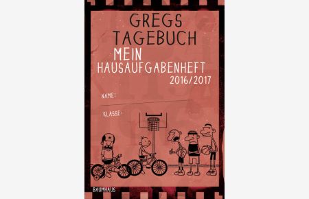 Gregs Tagebuch - Mein Hausaufgabenheft 2016/2017 (VE 5)  - VE = 5