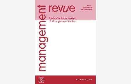 Varieties of Employment  - special issue of management revue 3/2007