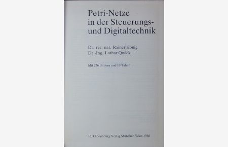Petri-Netze in der Steuerungs- und Digitaltechnik.