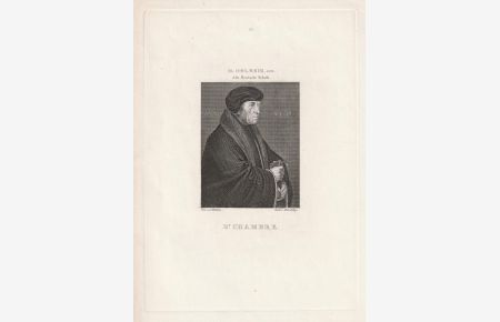 Dr. Chambre. Stahlstich-Porträt von Poratzky nach dem Gemälde von Holbein jun.
