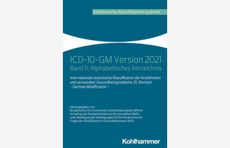 ICD-10-GM Version 2021  - Band II: Alphabetisches Verzeichnis