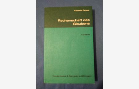 Rechenschaft des Glaubens : Aufsätze.   - Zum 60. Geburtstag d. Autors hrsg. von Reinhard Slenczka u. Rudolf Keller