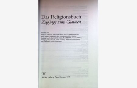 Das Religionsbuch : Zugänge zum Glauben.