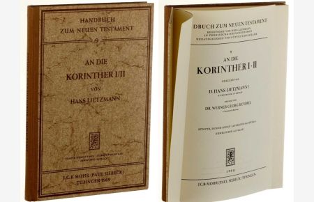 An die Korinther I/II. Ergänzt von Werner Georg Kümmel.