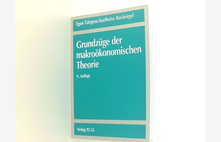 Grundzüge der makroökonomischen Theorie (Lehrbücher)