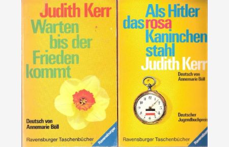 Als Hitler das rosa Kaninchen stahl.   - (Rosa Kaninchen-Trilogie, Band 1). Aus dem Englischen von Annemarie Böll. Originaltitel: When Hitler Stole Pink Rabbit. (1971). - (=Ravensburger Taschenbuch, Band 600).
