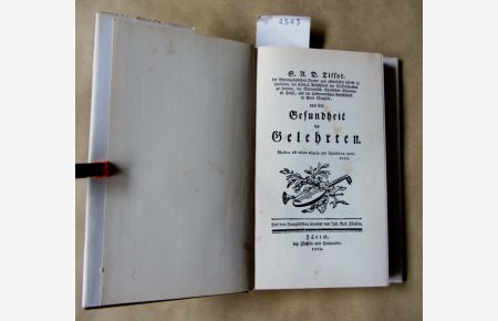 Von der Gesundheit der Gelehrten.   - Faksimile Nachdruck der Ausgabe 1768. Eine Gabe der Hormon-Chemie, München.
