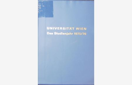 Jahrbuch der Universität Wien. 1975/76.