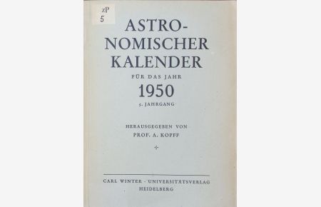 Astronomischer Kalender.