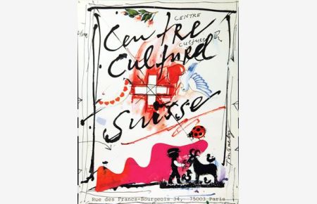 Plakat - Centre Culturell Suisse, Paris. Siebdruck.