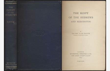 The Egypt of the Hebrews and Herodotos.