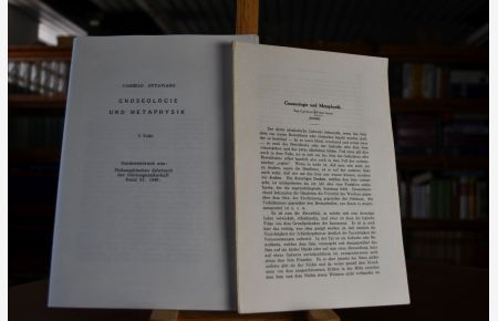 Gnoseologie und Metaphysik. 2 Teile.   - Sonderabdruck aus: Philosophisches Jahrbuch der Görresgesellschaft, Band 53, 1940.
