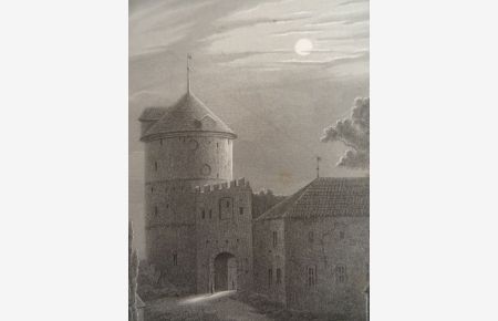 Das alte Schloss zu Neustadt. Stahlstich v. Poppel & Kurz n. Gottheil, um 1860. 17, 9 x 12 cm.