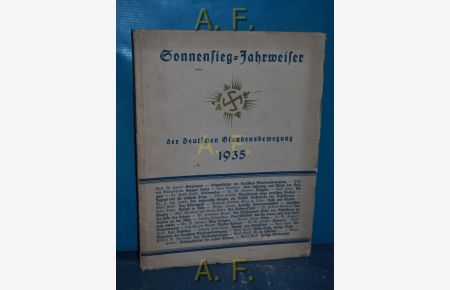 Sonnensieg-Jahrweiser 1935 : der Deutschen Glaubensbewegung.