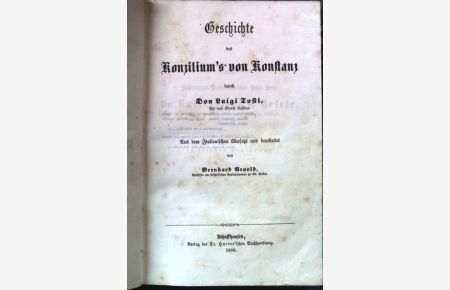Geschichte des Konzilium's von Konstanz.