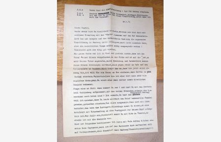 Doppelseitiger, inhaltsreicher maschinenschriftlicher Brief Bernhards adressiert an Ingrid ( = Ingrid Bülau, Hamburg ) datiert 29. 6. (19)70 mit Originalunterschrift Bernhards + handschr. Zusatz.