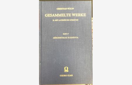 Gesammelte Werke, Band 37.   - Aerometriae elementa.