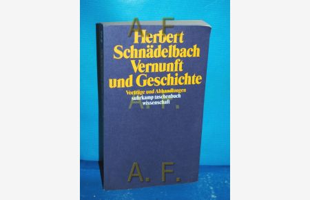 Vernunft und Geschichte : Vorträge u. Abh.   - Suhrkamp-Taschenbuch Wissenschaft  683