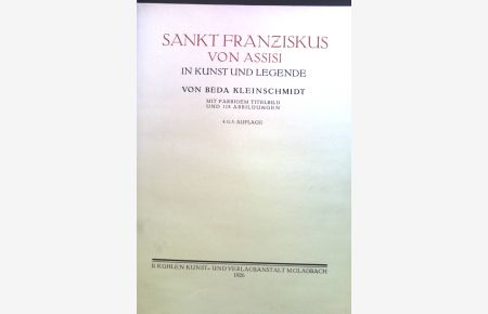 Sankt Franziskus von Assisi in Kunst und Legende.