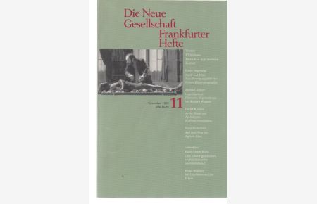 Filmrisse. Berichte zur siebten Kunst. Die Neue Gesellschaft. Frankfurter Hefte. Nr. 11 / November 1995. 42. Jg.   - Red.: Peter Glotz u.a. / Hrsg.: Klaus Harpprecht u.a.