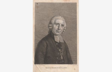Dr. J. G. Rosenmüller. Kupferstich-Porträt von Steinla nach Tischbein.