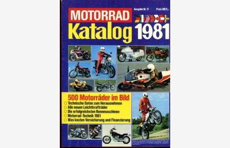 Motorrad Katalog 1985.   - Beiliegend: Daten, Maße, Preise (16 Seiten).