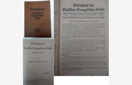 Gesetzblatt der Deutschen Evangelischen Kirche Ausgabe A (Reich) 1935 / 36