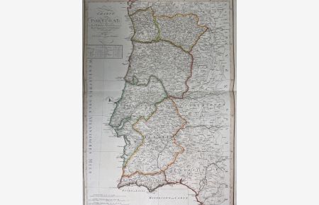 Charte von Portugal. Kupferstich-Karte.   - Nach W.Fadens Charte (Aug.1797) durch beygesetzte Ortsbestimmungen berichtigt.