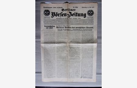 Berliner Börsen-Zeitung. Morgenausgabe.   - Nr.329 vom 18.Juli.