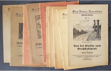 Groß-Berliner Heimatbücher, Nr. 1-3, 11, 12 (I-III), 16 (I-II) u. 20. Zusammen 10 Hefte (Konvolut).