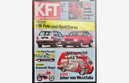 KFT Kraftfahrzeugtechnik - Zeitschrift Heft 10 - Oktober 1990 -