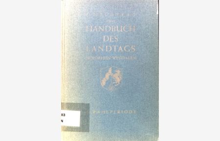 2. Nachtrag (zugleich abschließender Nachtrag) zum Handbuch es Landtags Nordrhein-Westfalen.   - Ausgabe für die 5. Wahlperiode;