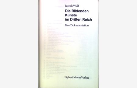 Die bildenden Künste im Dritten Reich : Eine Dokumentation.