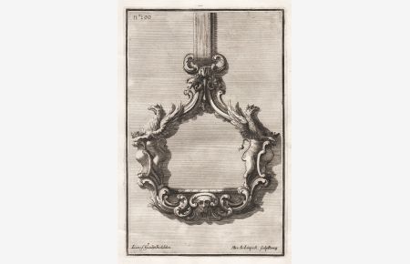 Design for ornamental object with griffins and a ram's head / Silber silver silversmith design baroque Barock (100)