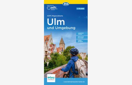 ADFC-Regionalkarte Ulm und Umgebung, 1:75. 000, mit Tagestourenvorschlägen, reiß- und wetterfest, E-Bike-geeignet, GPS-Tracks-Download (ADFC-Regionalkarte 1:75000)