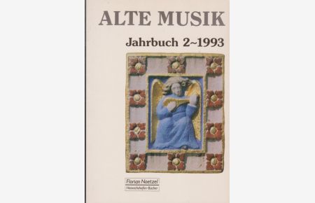 Jahrbuch Alte Musik Band 2 - 1993.   - Thomas Albert und Gisela Jaacks Hgg.