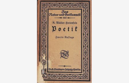 Poetik.   - Aus Natur und Geisteswelt; Bd. 460.
