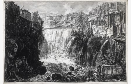 Veduta della Cascata di Tivoli.