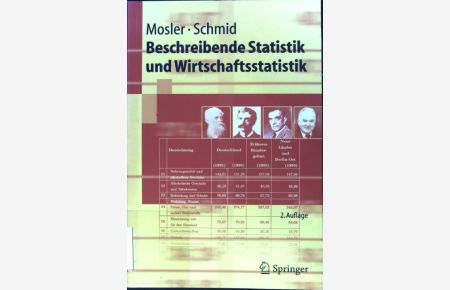 Beschreibende Statistik und Wirtschaftsstatistik : mit 2 Tabellen.   - Springer-Lehrbuch