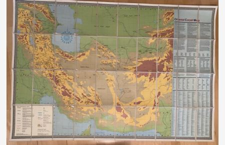 Oriental Carpet Map. Farbige Karte, herausgegeben von P. R. J. Ford für die Teppichmanufaktur OCM.