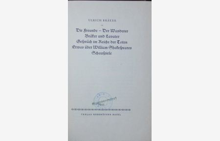 Ulrich Braekers Umwelt und Tagebücher.