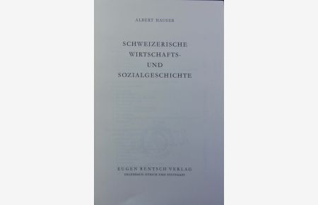 Schweizerische Wirtschafts- und Sozialgeschichte : von den Anfängen bis zur Gegenwart.