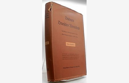 Trübners Deutsches Wörterbuch : Im Auftrage der Arbeitsgemeinschaft für deutsche Wortforschung. Dritter Band G-H.