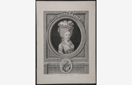 Portrait. Brustfigur mit Hut nach halbrechts in Zieroval, unten mit Inschrift. Kupferstich von Bartholomäus Hübner nach Mettenleiter.
