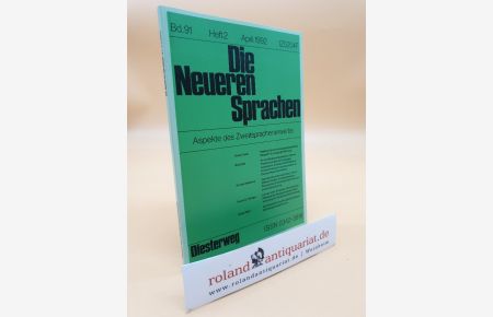 Aspekte des Zweitsprachenerwerbs / Die Neueren Sprachen, Bd. 91, Heft 2 April 1992 (ISSN 0342-3816)