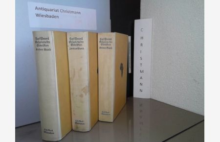 Gesammelte Schriften - 3 Bände - (komplett) - herausgegeben von Prof. Dr. Walter Frank.   - Mit Unterstützung des Reichsinstituts für Geschichte des neuen Deutschlands
